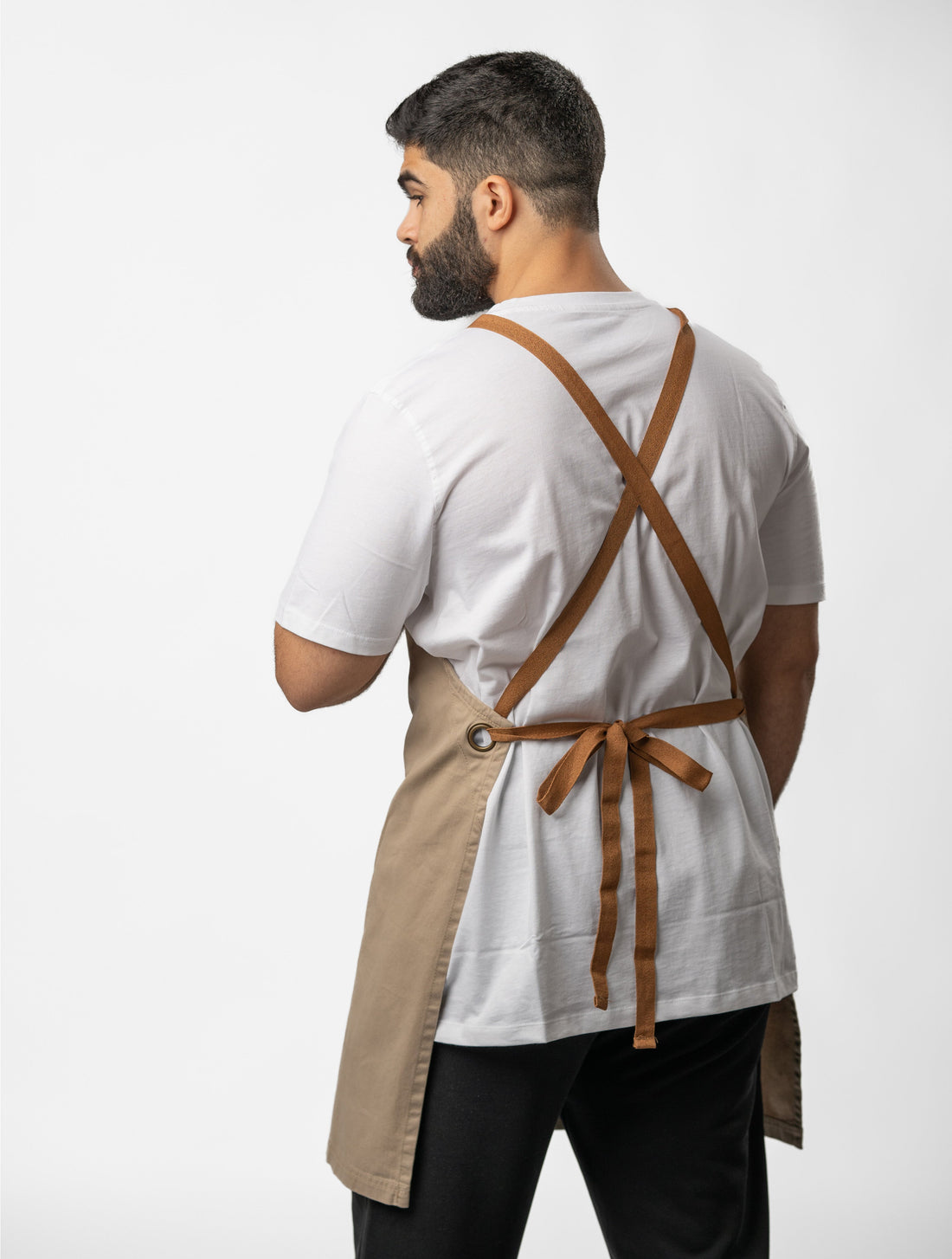 Beige - Bib Apron